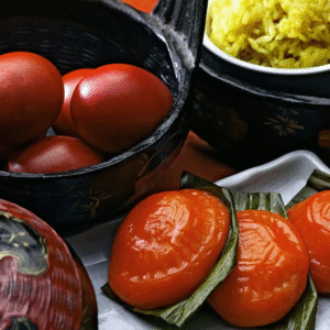 Red Egg × Ang Ku Kueh Combo 红鸡蛋 × 红龟粿 (15 pairs)